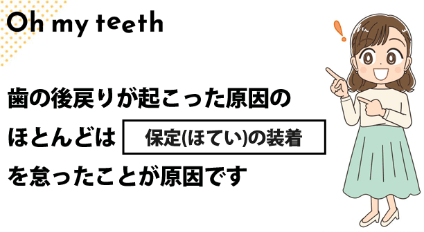 歯の後戻りが起こった